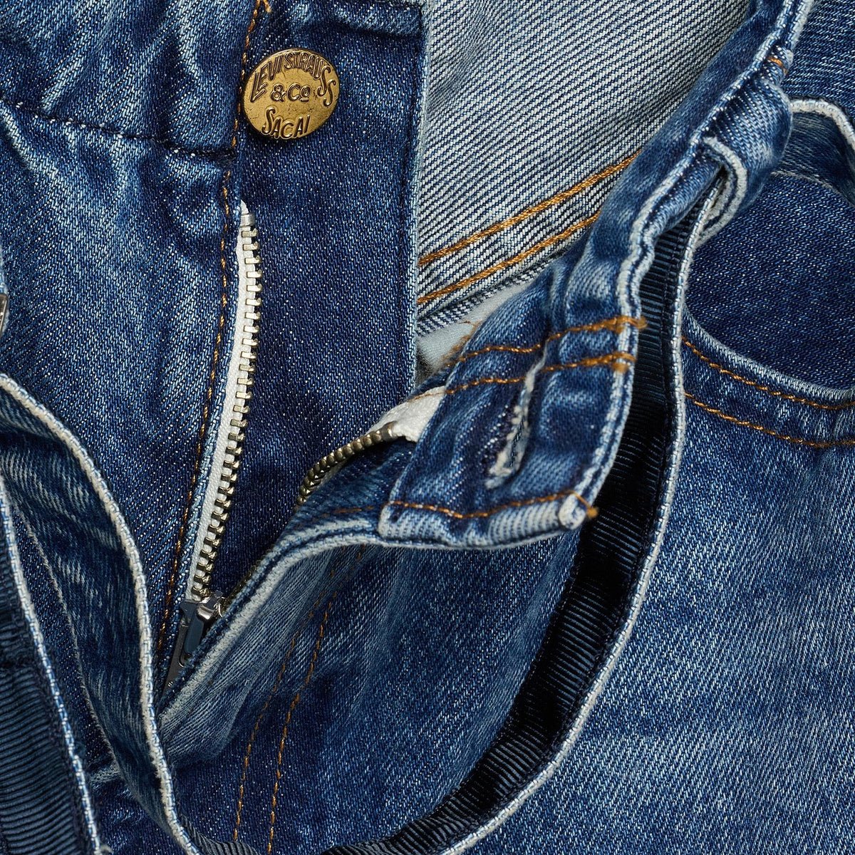 Men's blue wide leg loose fit jeans