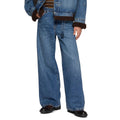 Men's blue wide leg loose fit jeans