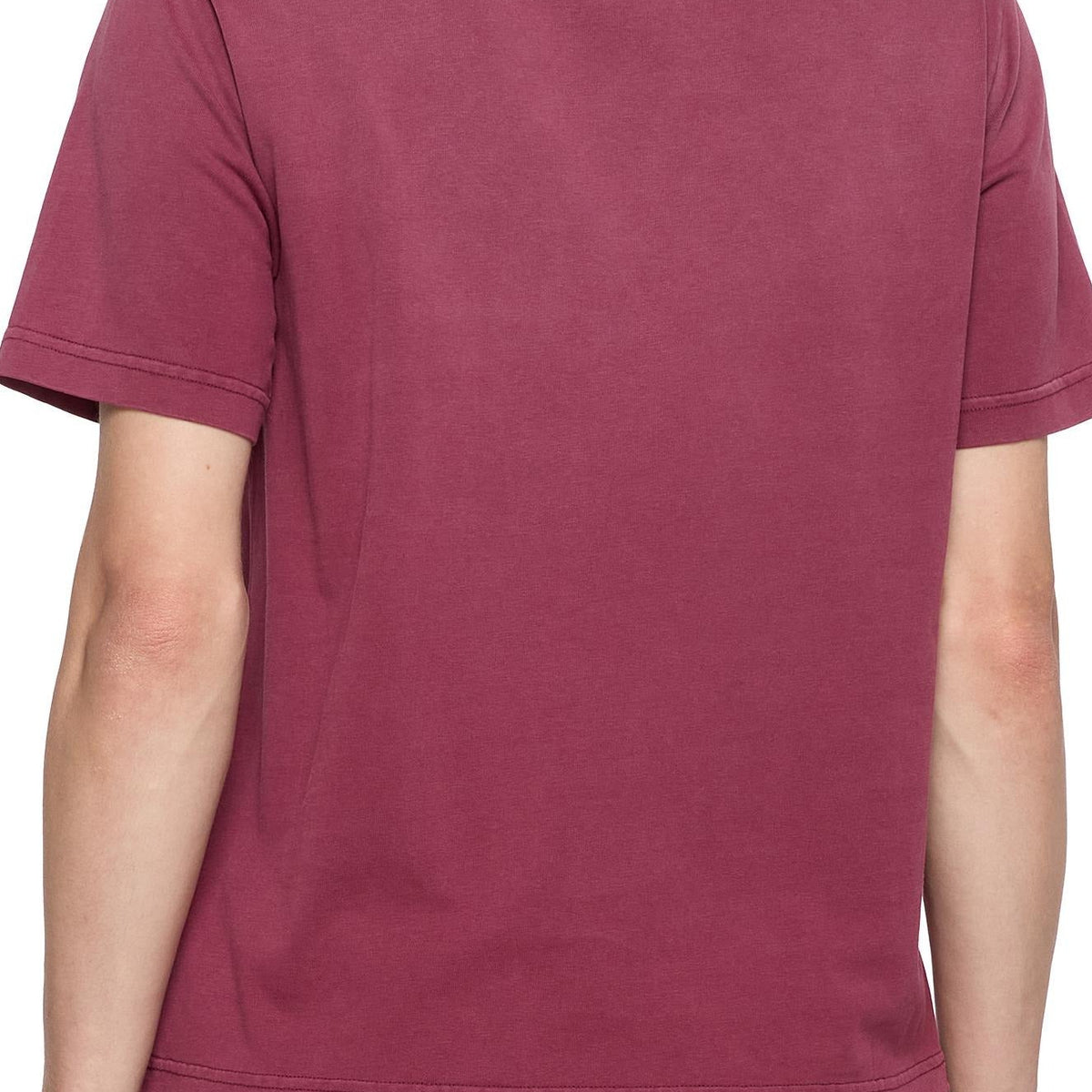 Men's burgundy crew neck short sleeve tee