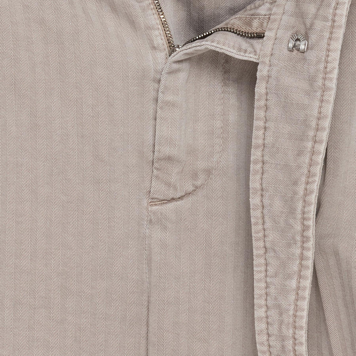 Men's light taupe herringbone slim fit trousers