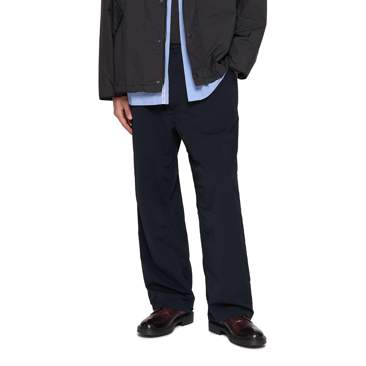 Men's wideleg casual trousers with elastic waist